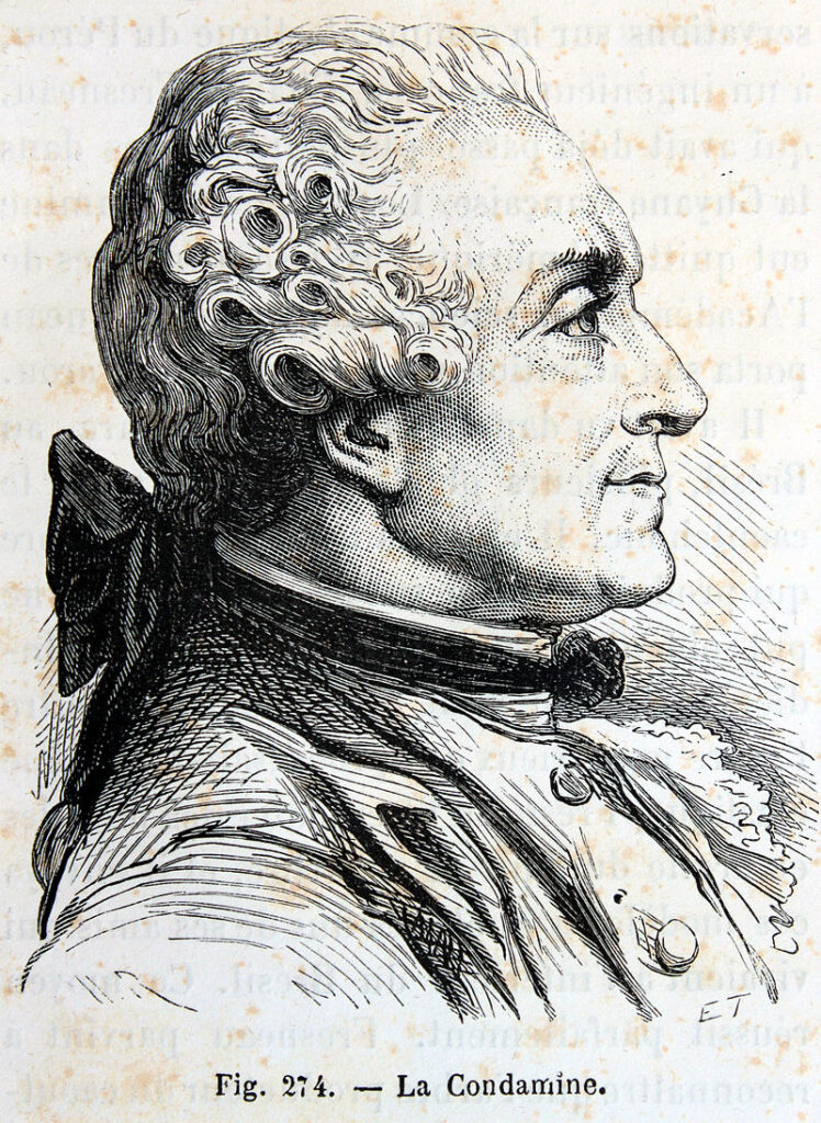 維基百科上 Charles Marie de la Condamine 的側面照。