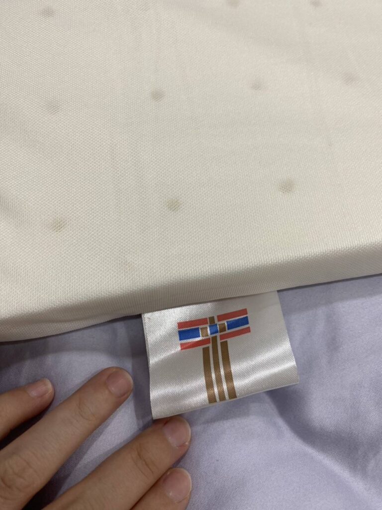 logo標示為泰國，這張床墊是在台灣知名網路賣場銷售，價錢非常便宜。